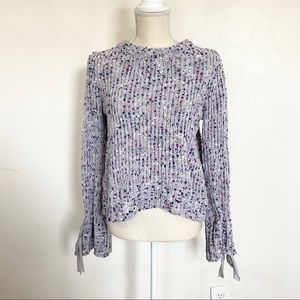 Cupio Purple Chenille Confetti Knit Sweater Size S